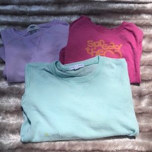 3 long sleeve tees